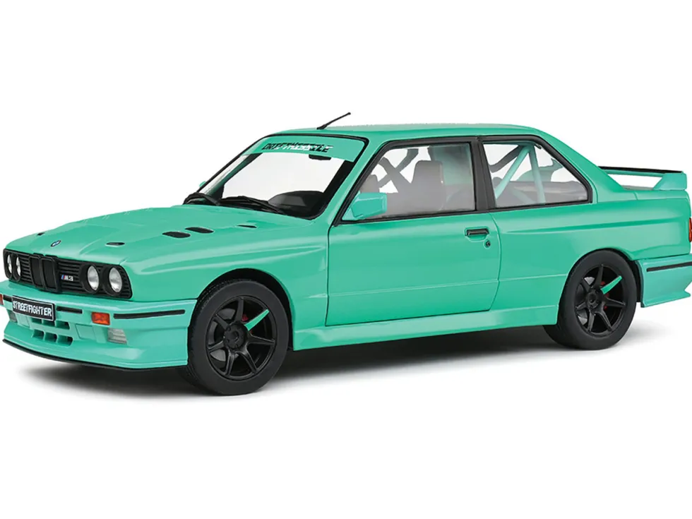 1990 BMW E30 M3 Custom "Drift Missile" Blue 1/18 Diecast Model Car by Solido