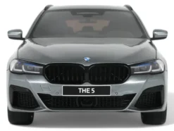 2023 BMW 530E XDrive M Silver Metallic 1/18 Model Car by GT Spirit