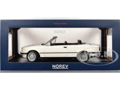 1991 BMW 325i Cabriolet Alpine White 1/18 Diecast Model Car by Norev