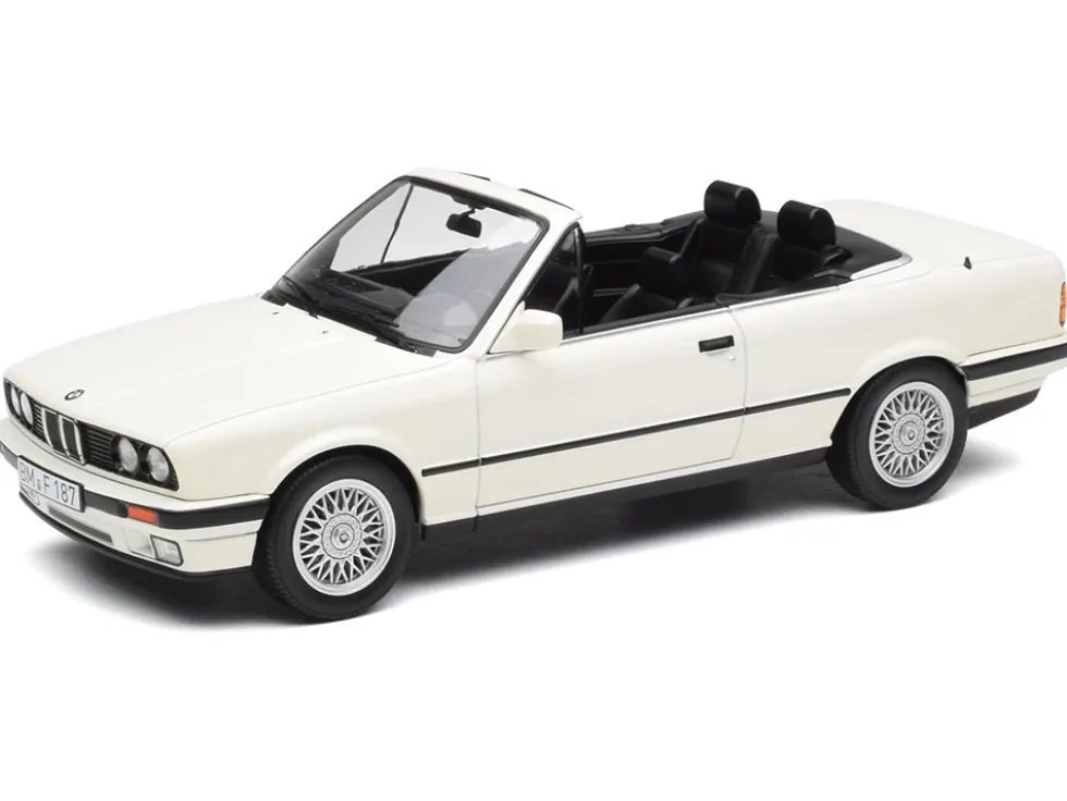 1991 BMW 325i Cabriolet Alpine White 1/18 Diecast Model Car by Norev