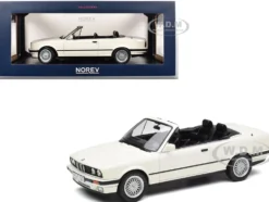 1991 BMW 325i Cabriolet Alpine White 1/18 Diecast Model Car by Norev