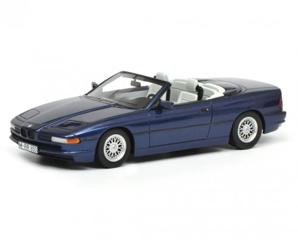 BMW 850i Cabriolet Blue Limited Edition 500 pieces Worldwide 1/18 Model Car Schuco 450006900