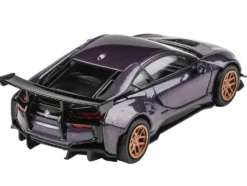 BMW i8 Liberty Walk Twilight Purple Metallic Gold Wheels 1/64 Diecast Model Car Paragon Models PA-55153
