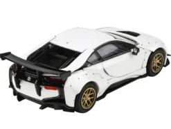 BMW i8 Liberty Walk White Gold Wheels 1/64 Diecast Model Car Paragon Models PA-55152