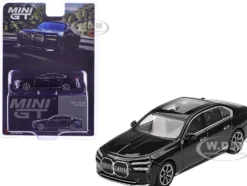 BMW i7 xDrive60 Black Sapphire Limited Edition 1/64 Diecast Model Car by Mini GT