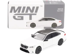BMW M5 Alpine White with Carbon Top Limited Edition 1/64 Diecast Model Car by Mini GT
