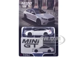 BMW M5 Alpine White with Carbon Top Limited Edition 1/64 Diecast Model Car by Mini GT