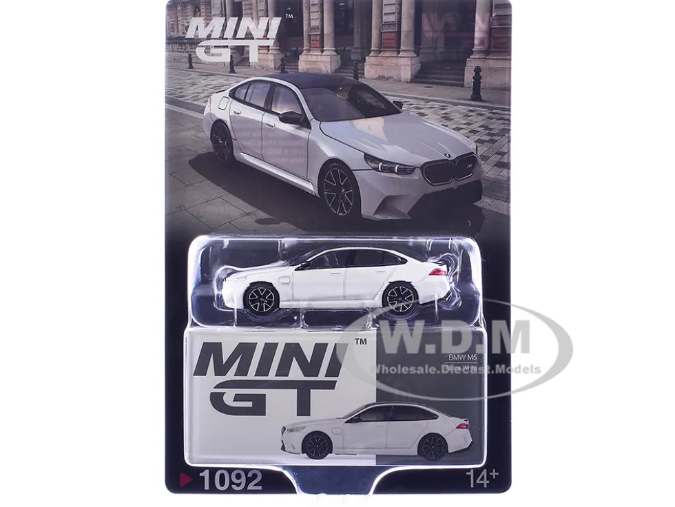 BMW M5 Alpine White with Carbon Top Limited Edition 1/64 Diecast Model Car by Mini GT