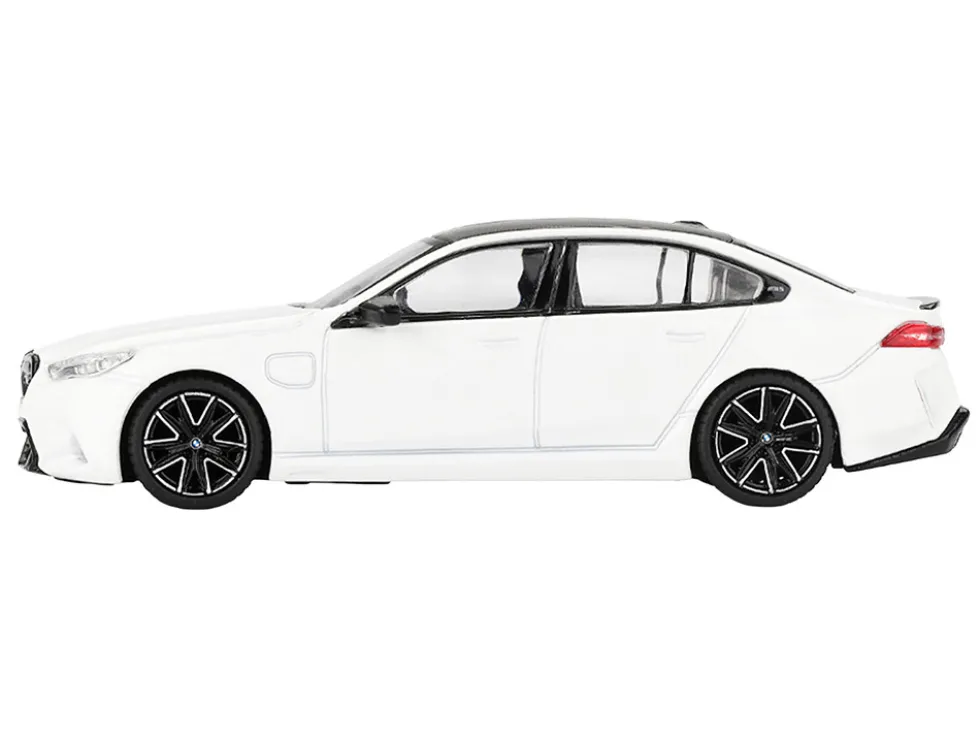BMW M5 Alpine White with Carbon Top Limited Edition 1/64 Diecast Model Car by Mini GT