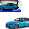 2024 BMW M3 Competition Daytona Beach Blue with Carbon Top 1/18 Diecast Model Car by Solido