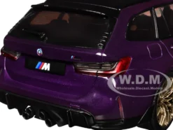 2024 BMW M3 Competition M xDrive Touring Twilight Purple Pearl Metallic with Black Top 1/18 Diecast Model Car by Solido