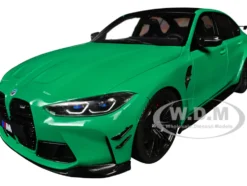2024 BMW M3 Competition Signal Green with Carbon Top 1/18 Diecast Model Car by Solido