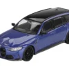 BMW M3 Competition Touring Portimao Blue Metallic with Black Top 1/64 Diecast Model Car by Mini GT