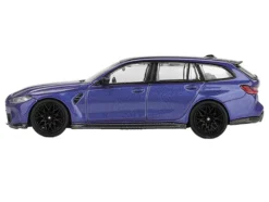 BMW M3 Competition Touring Portimao Blue Metallic with Black Top 1/64 Diecast Model Car by Mini GT