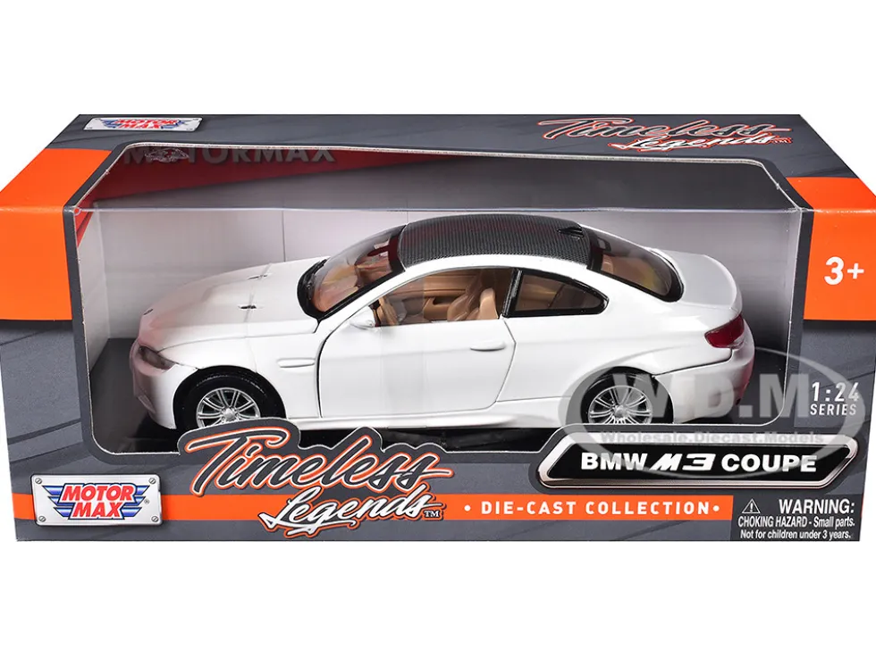 BMW M3 E92 Coupe White 1/24 Diecast Model Car Motormax 73347