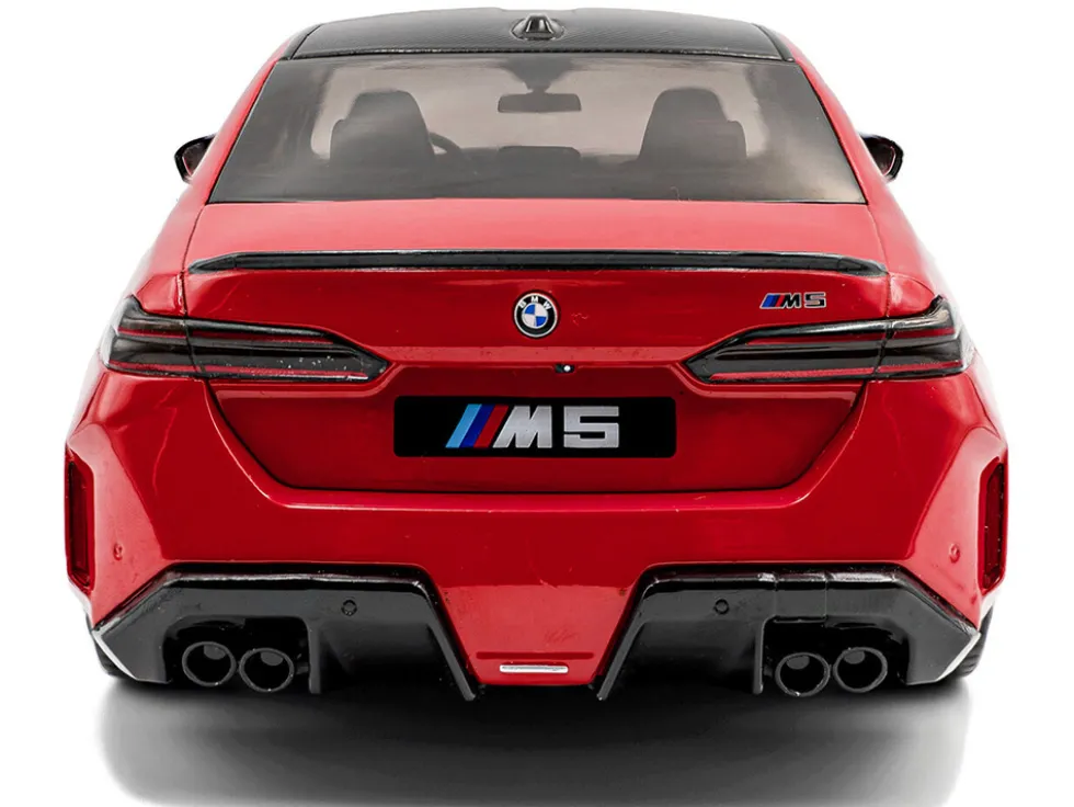 2025 BMW M5 Fire Red with Black Top 1/18 Diecast Model Car by Solido