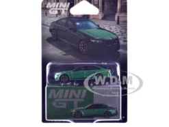 BMW M5 Isle of Man Green Metallic with Carbon Top Limited Edition 1/64 Diecast Model Car by Mini GT