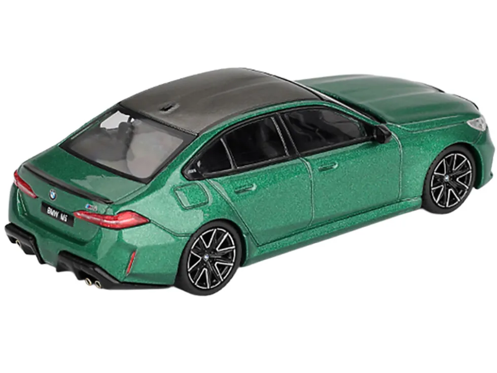 BMW M5 Isle of Man Green Metallic with Carbon Top Limited Edition 1/64 Diecast Model Car by Mini GT