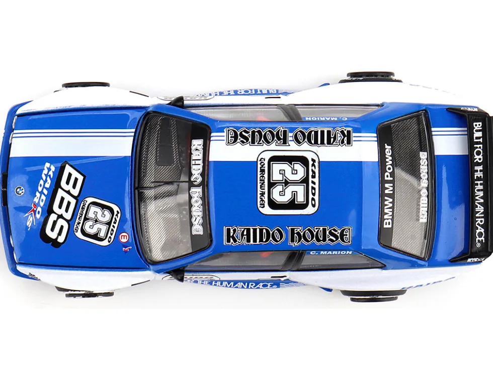 BMW M3 "Kaido Touring Champ V1" #25 Blue with White Stripes (Designed by Jun Imai) "Kaido House" Special 1/64 Diecast Model Car by Mini GT