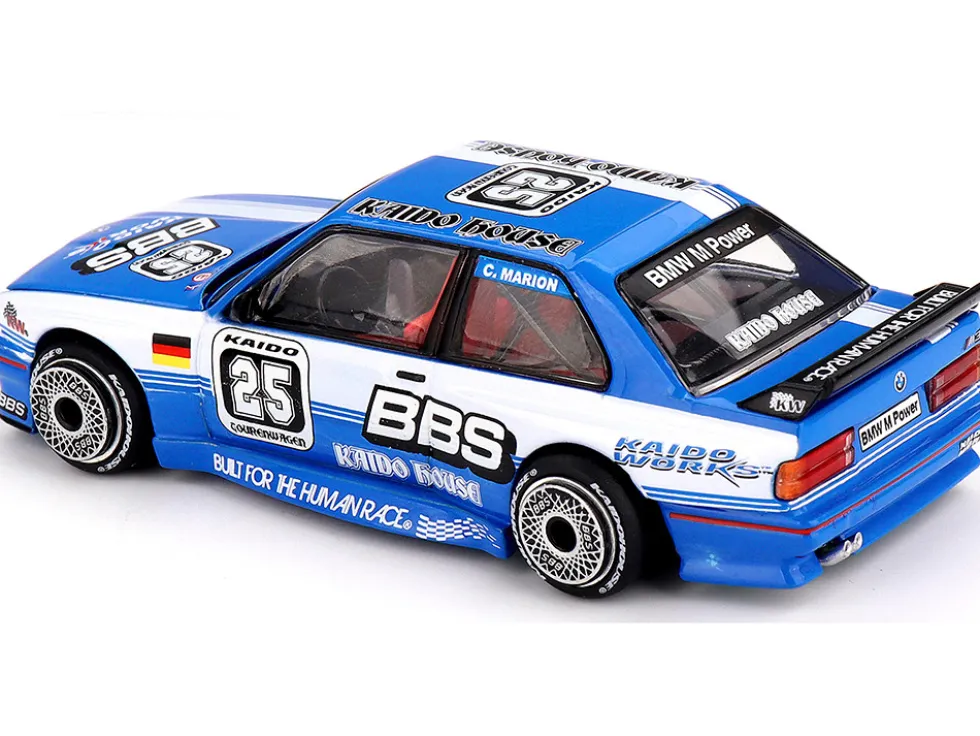 BMW M3 "Kaido Touring Champ V1" #25 Blue with White Stripes (Designed by Jun Imai) "Kaido House" Special 1/64 Diecast Model Car by Mini GT