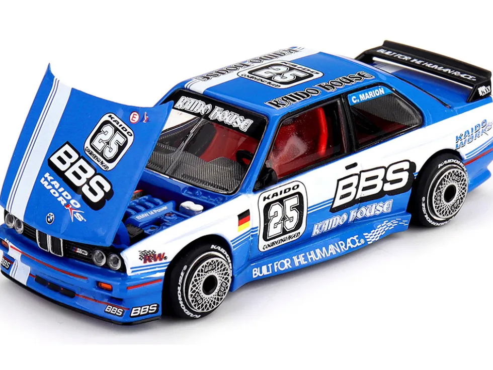 BMW M3 "Kaido Touring Champ V1" #25 Blue with White Stripes (Designed by Jun Imai) "Kaido House" Special 1/64 Diecast Model Car by Mini GT