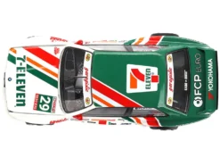 BMW M3 "Kaido Works Larry Chen V1" #29 "7-Eleven" White and Green with Graphics (Designed by Jun Imai) "Kaido House" Special 1/64 Diecast Model Car by Mini GT