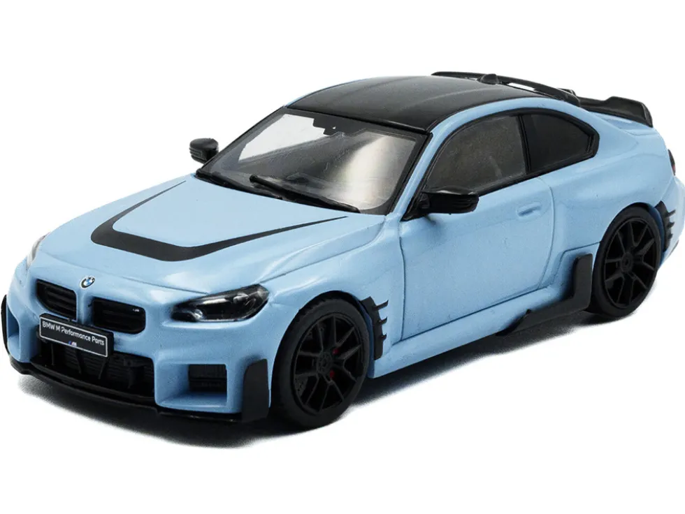 2023 BMW M2 M Performance Zandvoort Blue with Black Top 1/43 Diecast Model Car by Solido