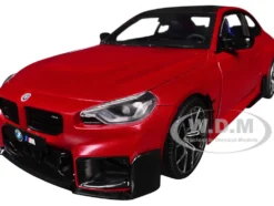 2024 BMW M2 Performance Parts Toronto Red Metallic with Carbon Top 1/18 Diecast Model Car by Solido
