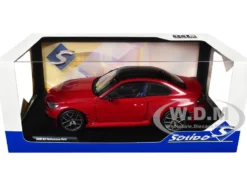 2024 BMW M2 Performance Parts Toronto Red Metallic with Carbon Top 1/18 Diecast Model Car by Solido