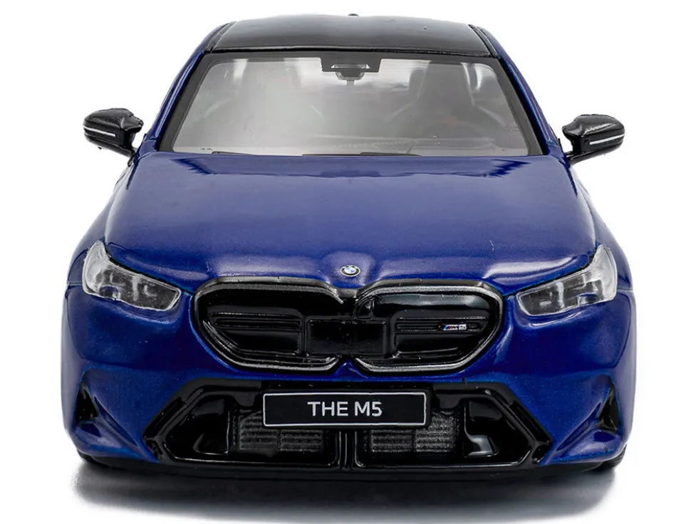 2024 BMW M5 Sedan Marina Bay Blue Metallic with Black Top 1/43 Diecast Model Car by Solido