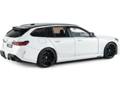 2025 BMW M5 Touring Alpine White with Black Top 1/18 Diecast Model Car by Solido