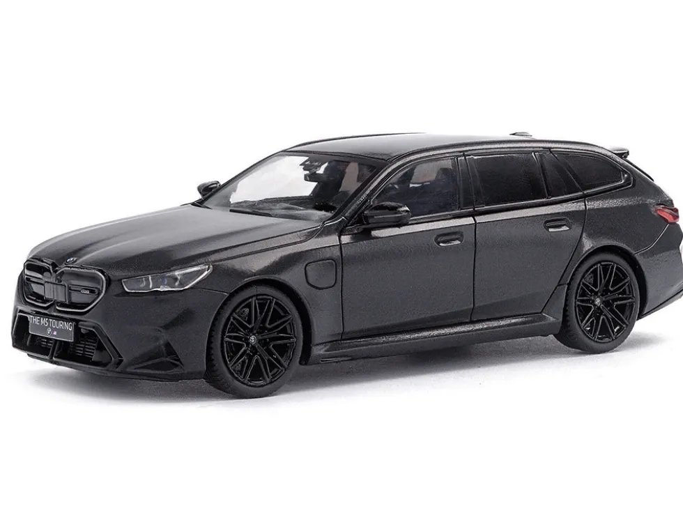 2024 BMW M5 Touring Frozen Deep Gray Metallic with Black Top 1/43 Diecast Model Car by Solido