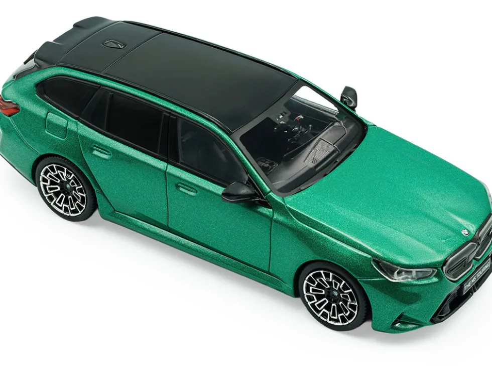 2024 BMW M5 Touring Isle Of Man Green Metallic with Black Top 1/43 Diecast Model Car by Solido