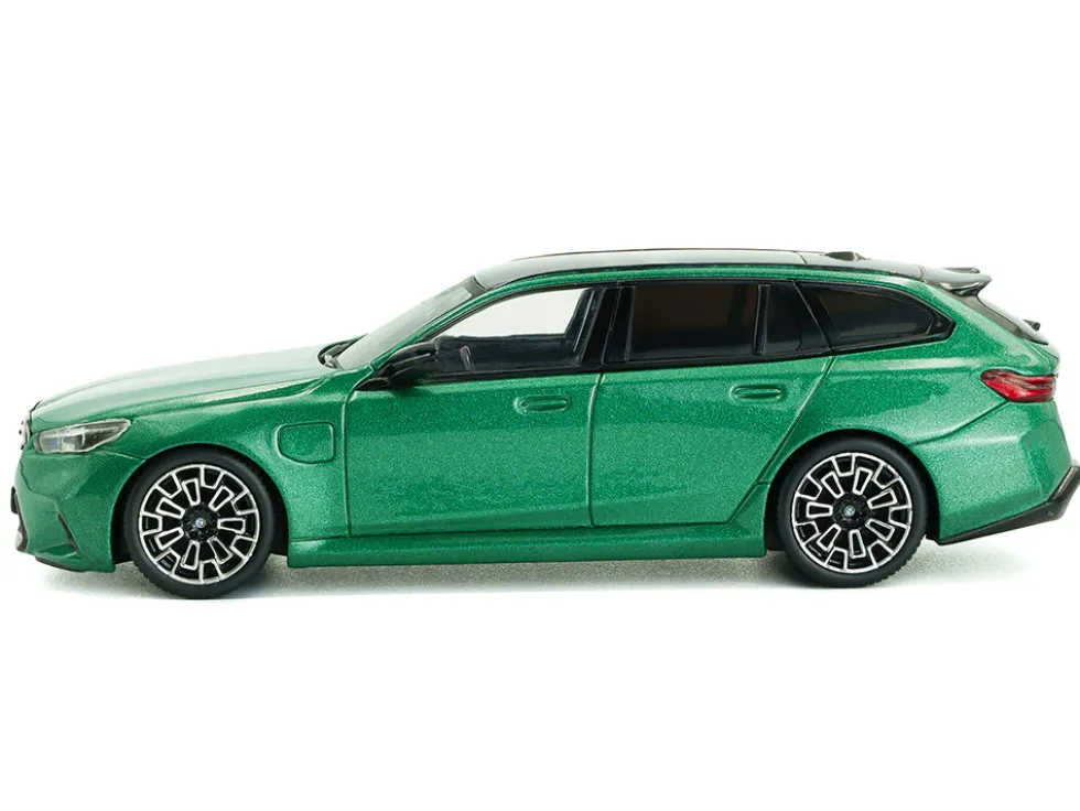 2024 BMW M5 Touring Isle Of Man Green Metallic with Black Top 1/43 Diecast Model Car by Solido