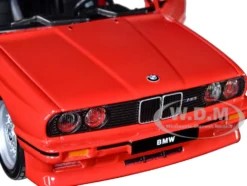 1988 BMW 3 Series M3 E30 Red 1/24 Diecast Model Car Bburago 21100RD