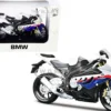 BMW S 1000 RR White Blue Red Stripes Plastic Display Stand 1/12 Diecast Motorcycle Model Maisto 31191-32702