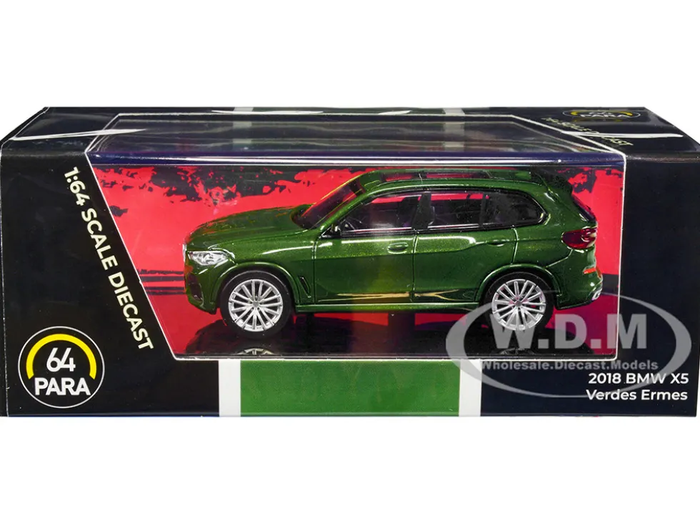 2018 BMW X5 Verde Ermes Green Metallic Sunroof 1/64 Diecast Model Car Paragon Models PA-56181