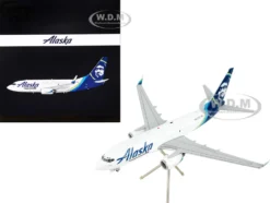 Boeing 737 700BDSF Commercial Aircraft Alaska Air Cargo White with Blue Tail Gemini 200 Series 1/200 Diecast Model Airplane GeminiJets G2ASA1019