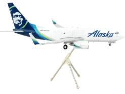 Boeing 737 700BDSF Commercial Aircraft Alaska Air Cargo White with Blue Tail Gemini 200 Series 1/200 Diecast Model Airplane GeminiJets G2ASA1019