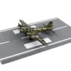 Boeing B 17 Flying Fortress Bomber Aircraft Olive Green Camouflage United States Army Air Force with Runway Section Diecast Model Airplane Runway24 RW030