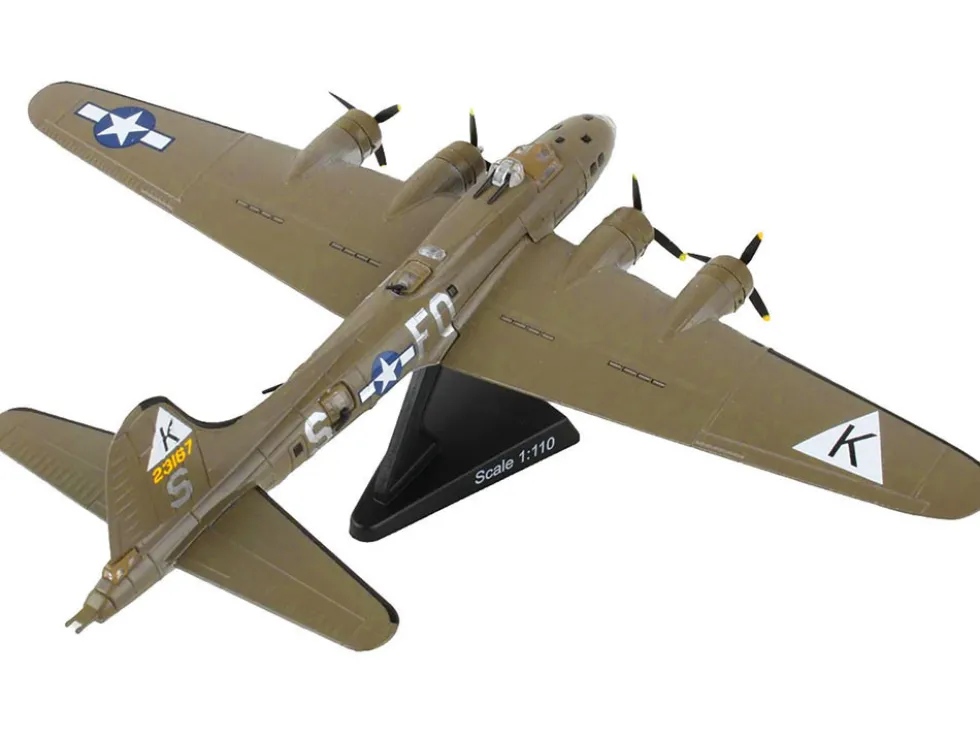Boeing B-17 Flying Fortress Bomber Aircraft "Ye Olde Pub" United States Army Air Forces 1/155 Diecast Model Airplane by Postage Stamp