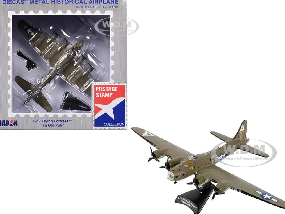 Boeing B-17 Flying Fortress Bomber Aircraft "Ye Olde Pub" United States Army Air Forces 1/155 Diecast Model Airplane by Postage Stamp