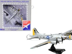 Boeing B 17G Flying Fortress Bomber Aircraft Liberty Belle United States Army Air Force 1/155 Diecast Model Airplane Postage Stamp PS5402-2