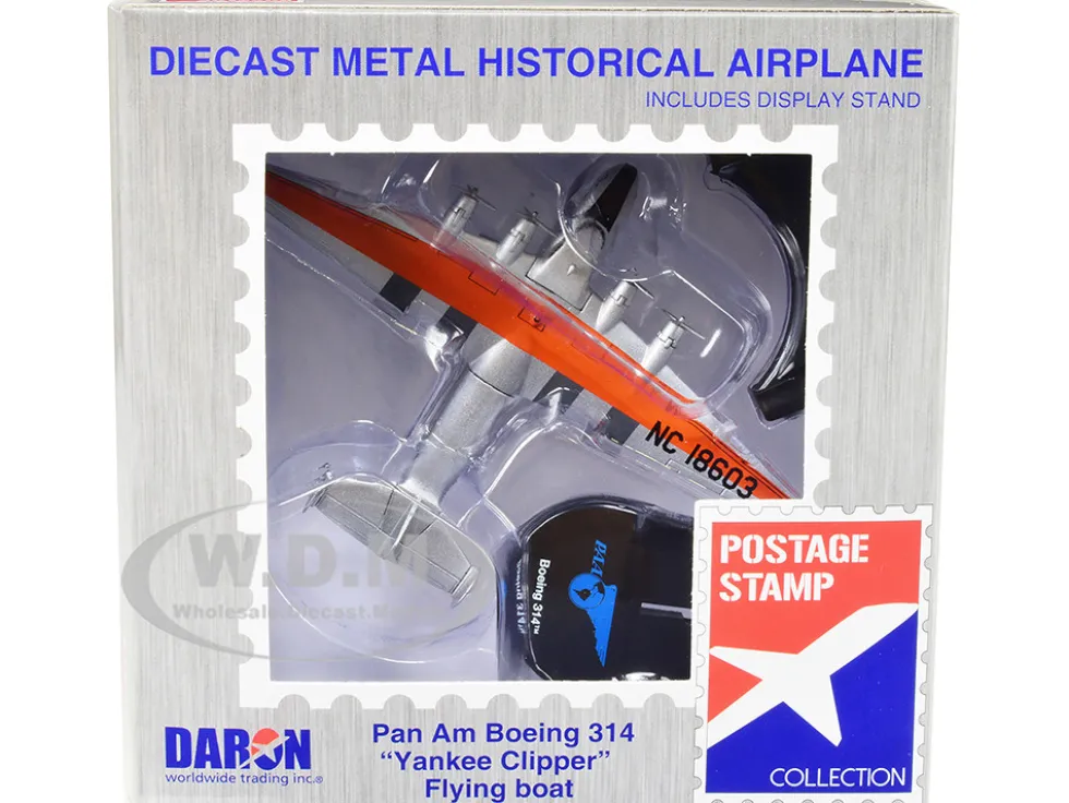 Boeing 314 Clipper Flying Boat Yankee Clipper Pan Am Airways 1/350 Diecast Model Airplane Postage Stamp PS5821