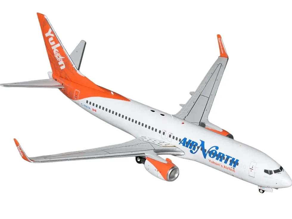 Boeing 737-800 Commercial Aircraft "Air North" (C-FNYA) White with Orange Tail "Gemini 200" Series 1/200 Diecast Model Airplane by GeminiJets