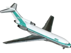 Boeing 727-100 Commercial Aircraft "British West Indian Airways" (9Y-TCO) White with Light Green Stripes 1/400 Diecast Model Airplane by GeminiJets