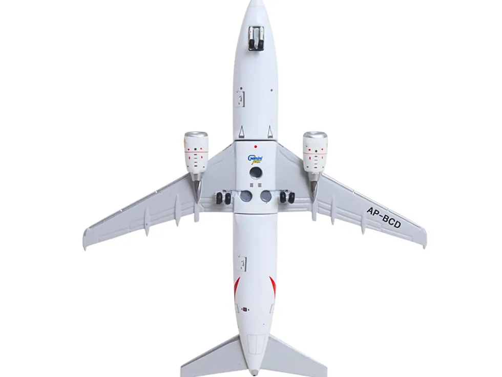 Boeing 737-300 Commercial Aircraft "Emirates Airlines" (AP-BCD) White with Striped Tail 1/400 Diecast Model Airplane by GeminiJets