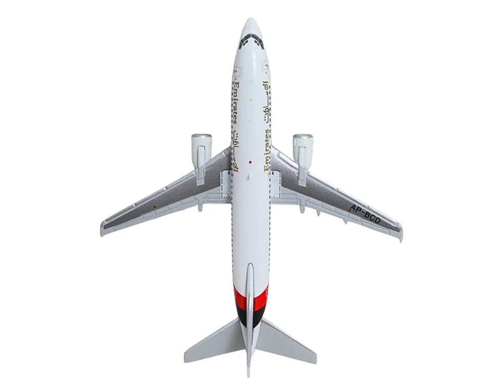 Boeing 737-300 Commercial Aircraft "Emirates Airlines" (AP-BCD) White with Striped Tail 1/400 Diecast Model Airplane by GeminiJets