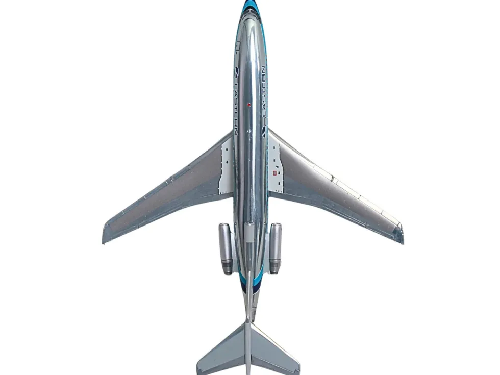 Boeing 727-100 Commercial Aircraft "Eastern Air Lines" (N8120N) Silver with Blue Stripes "Gemini 200" Series 1/200 Diecast Model Airplane by GeminiJets