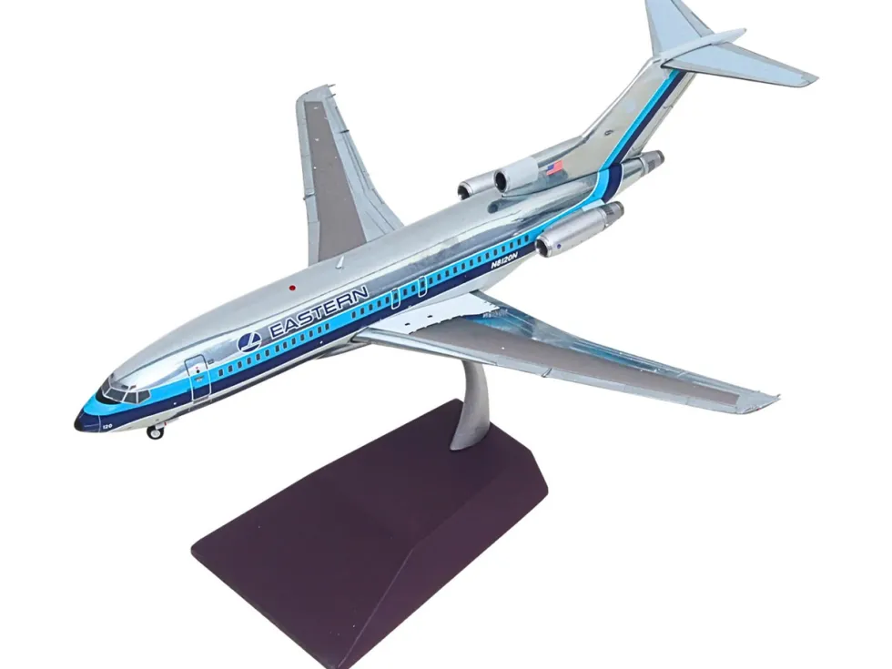 Boeing 727-100 Commercial Aircraft "Eastern Air Lines" (N8120N) Silver with Blue Stripes "Gemini 200" Series 1/200 Diecast Model Airplane by GeminiJets